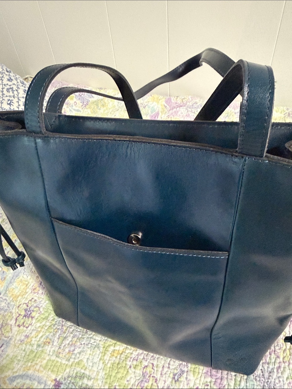 Patricia Nash Vintage Veg tan Everton tote Lapis P970333 NEW with Dust cover - Picture 5 of 16
